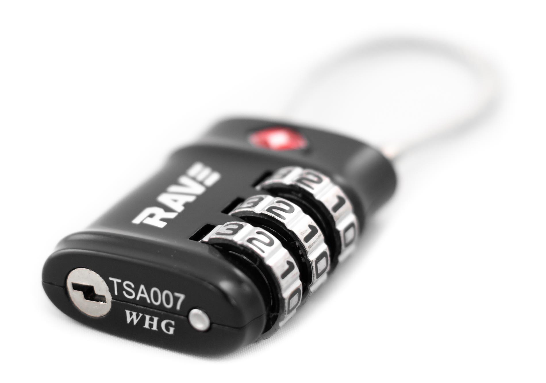 RAVE TSA Luggage Lock, Combination Padlock