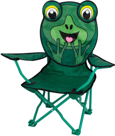 Eurotrail Camping Chair Ardeche Animal green, made of steel & polyester, approx. 26 x 26 x 60 cm