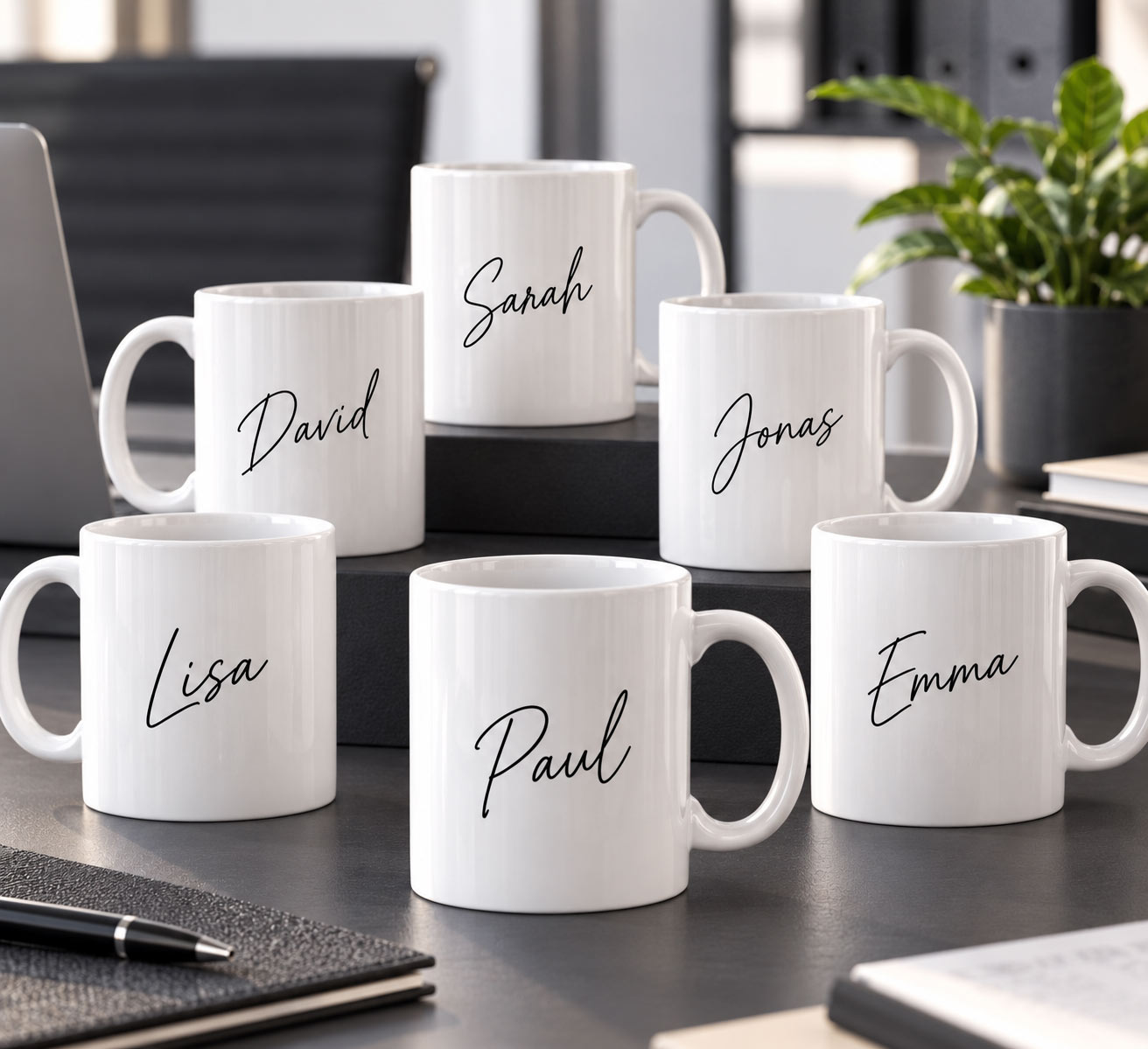 Personalisierte Tasse mit eigenem Logo & Namen