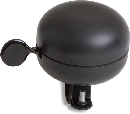 TOM Bicycle Bell Ding Dong, Matte Black, Steel, Ø 60 mm
