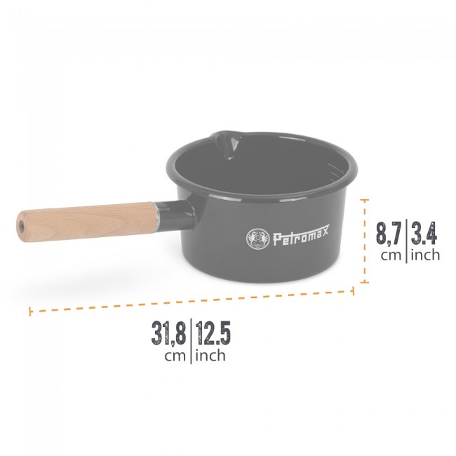 Petromax Enamel Saucepan, Black (1 Liter)