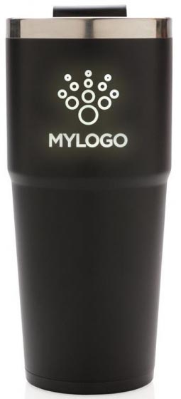 XD Design Stainless Steel &amp; Plastic Insulated Mug, approx. 500 ml - Black