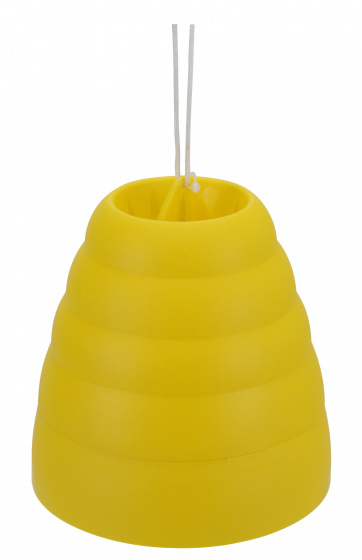 TOM wasp catcher yellow, made of plastic, with rope, approx. 16 x 14 x 14 cm