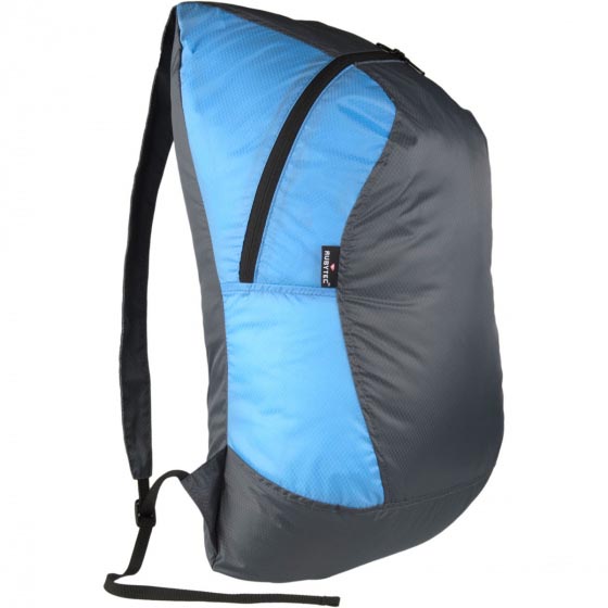 Rubytec backpack Cocoon blue / gray, made of nylon, foldable, 20 liters, approx. 44 x 26 x 18 cm