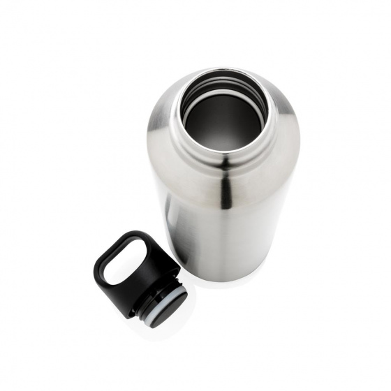 XD Collection Thermos, gray, stainless steel, with Bluetooth speaker, 500 ml, approx. 27 x 8 cm