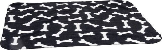 Flamingo Dog fleece blanket with bone motif 100 x 70 cm