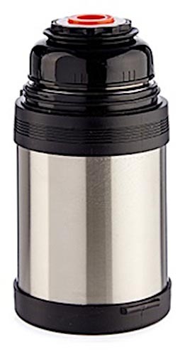 TOM Silver Stainless Steel Thermos, 800 ml, approx. 12 x 10 x 20 cm
