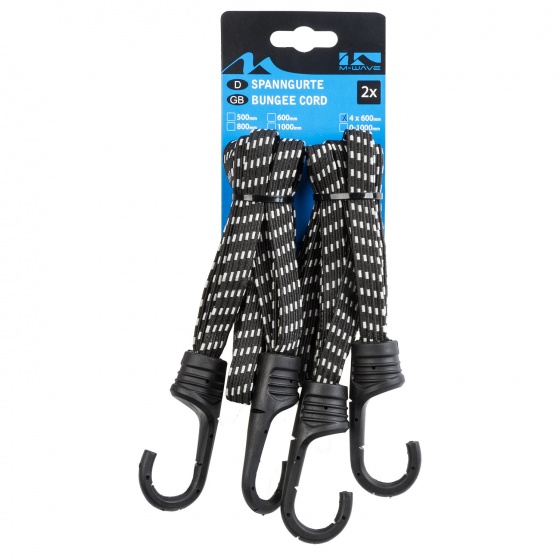 M-Wave Straps, made of spandex, approx. 600 x 13 mm, set of 2 - Black
