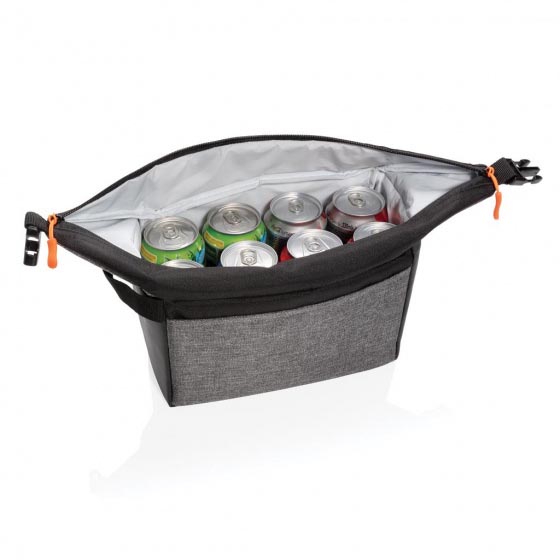 XD Collection Cooler Bag, gray/black, made of polyester, 5.6 liters, approx. 16 x 13.5 x 26 cm