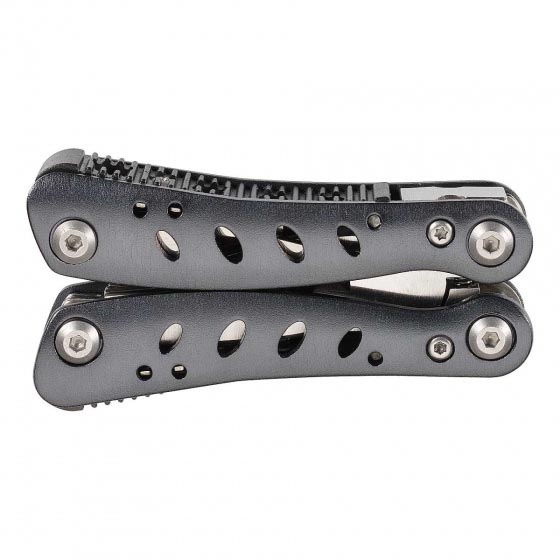 Herbertz Multitool, gray, made of aluminum, approx. 11 cm, includes pouch