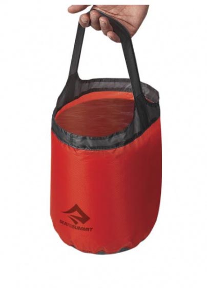 Sea to Summit Ultra-Sil Folding Bucket water bag red, nylon, foldable, 10 liters