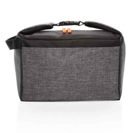 XD Collection Cooler Bag, gray/black, made of polyester, 5.6 liters, approx. 16 x 13.5 x 26 cm