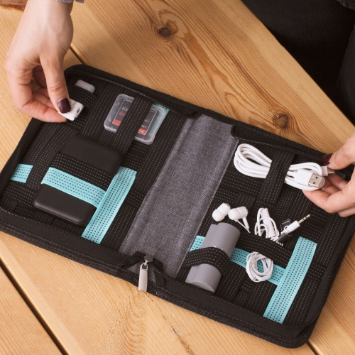 thumbsUp! Travel Organizer, Gray, cotton, approx. 22 x 17 x 4 cm