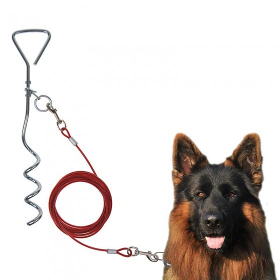 ProPlus Mooring Peg/Ground Anchor, made of steel, with a 4.5 m cable, approx. 40 cm