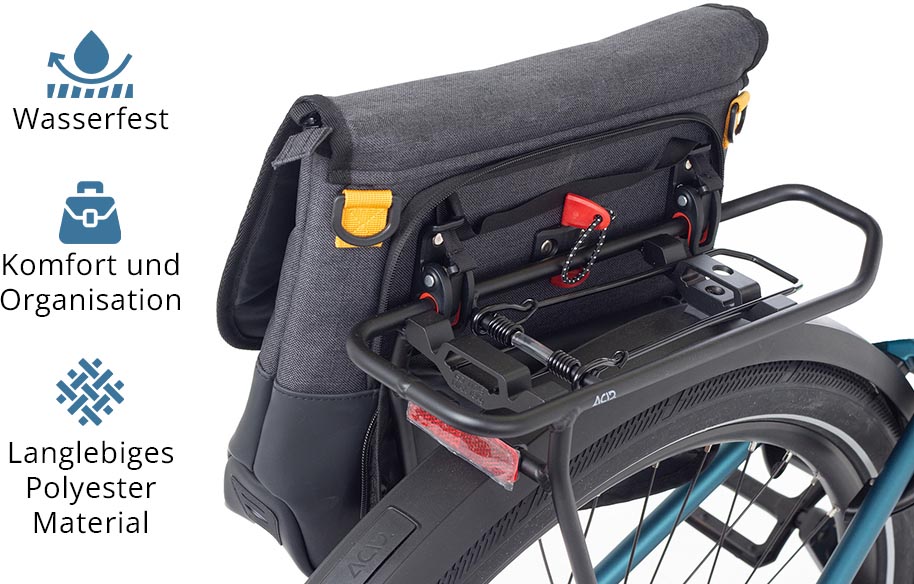 Rave Bike Pannier Business Bag Laptop Bag, approx. 8 liters